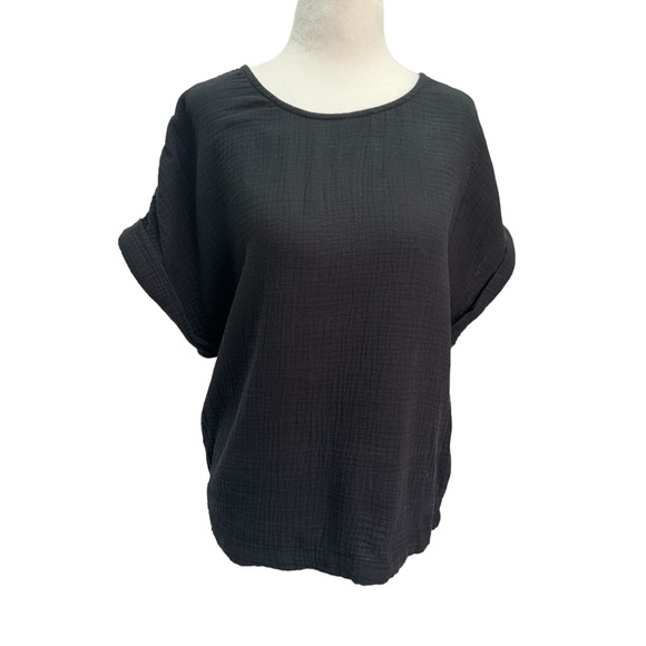 GAP True Black Gauzy Tee Short Sleeve Round Neck Size S - Picture 4 of 11